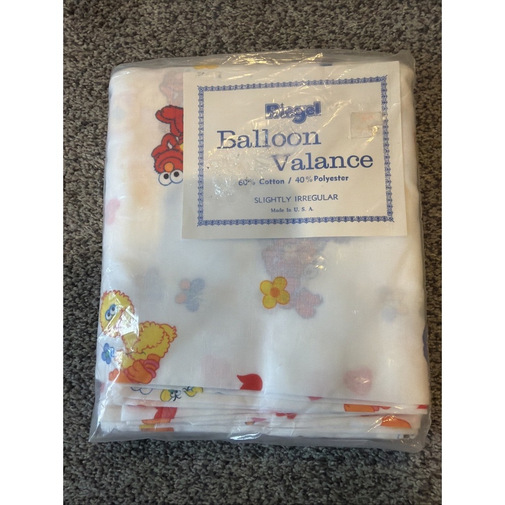 Vintage Riegal Balloon Valance Sesame Street Made In USA